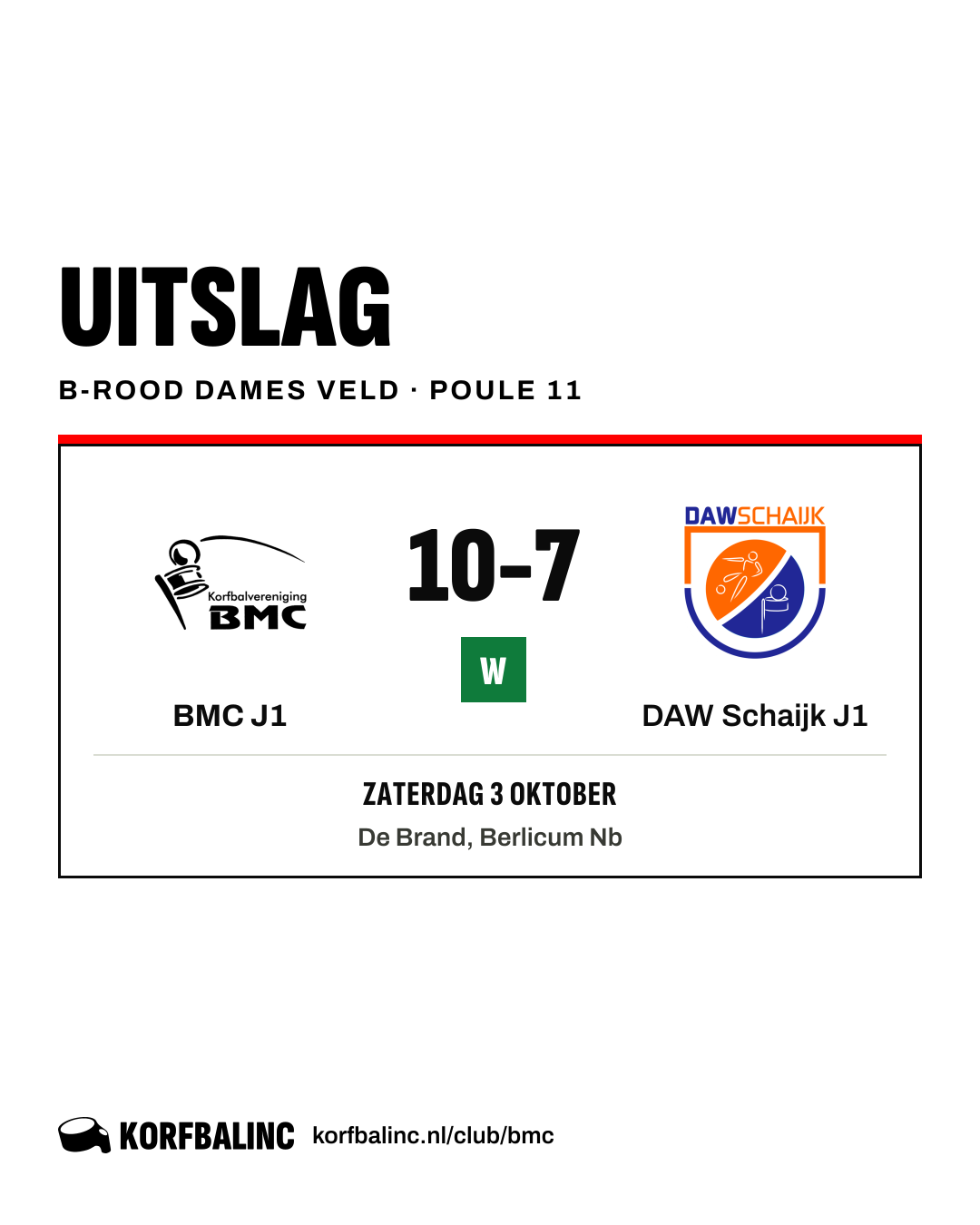BMC J1 - DAW Schaijk J1