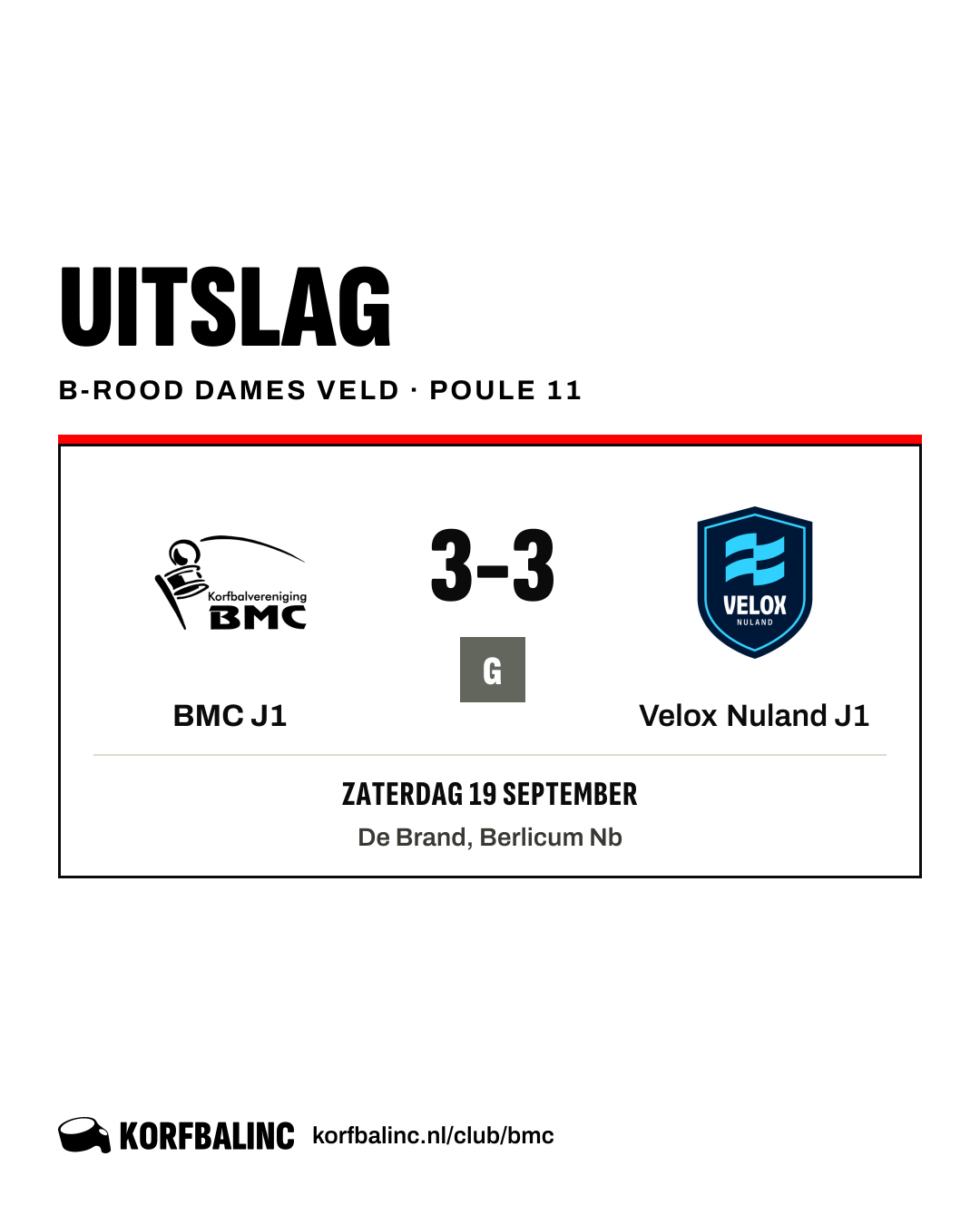 BMC J1 - Velox Nuland J1