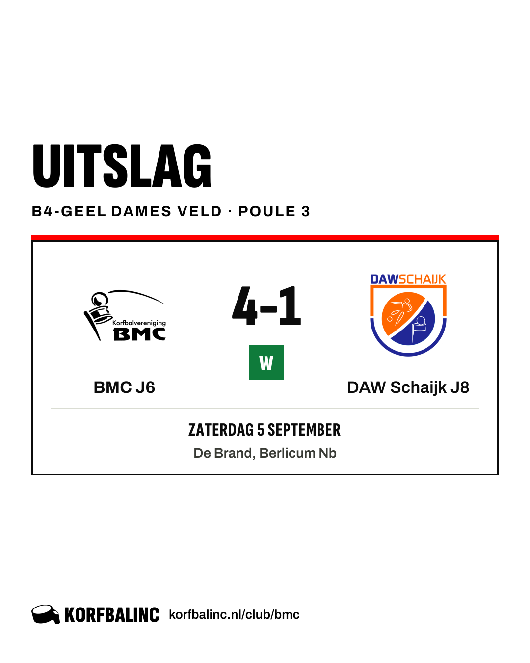 BMC J6 - DAW Schaijk J8