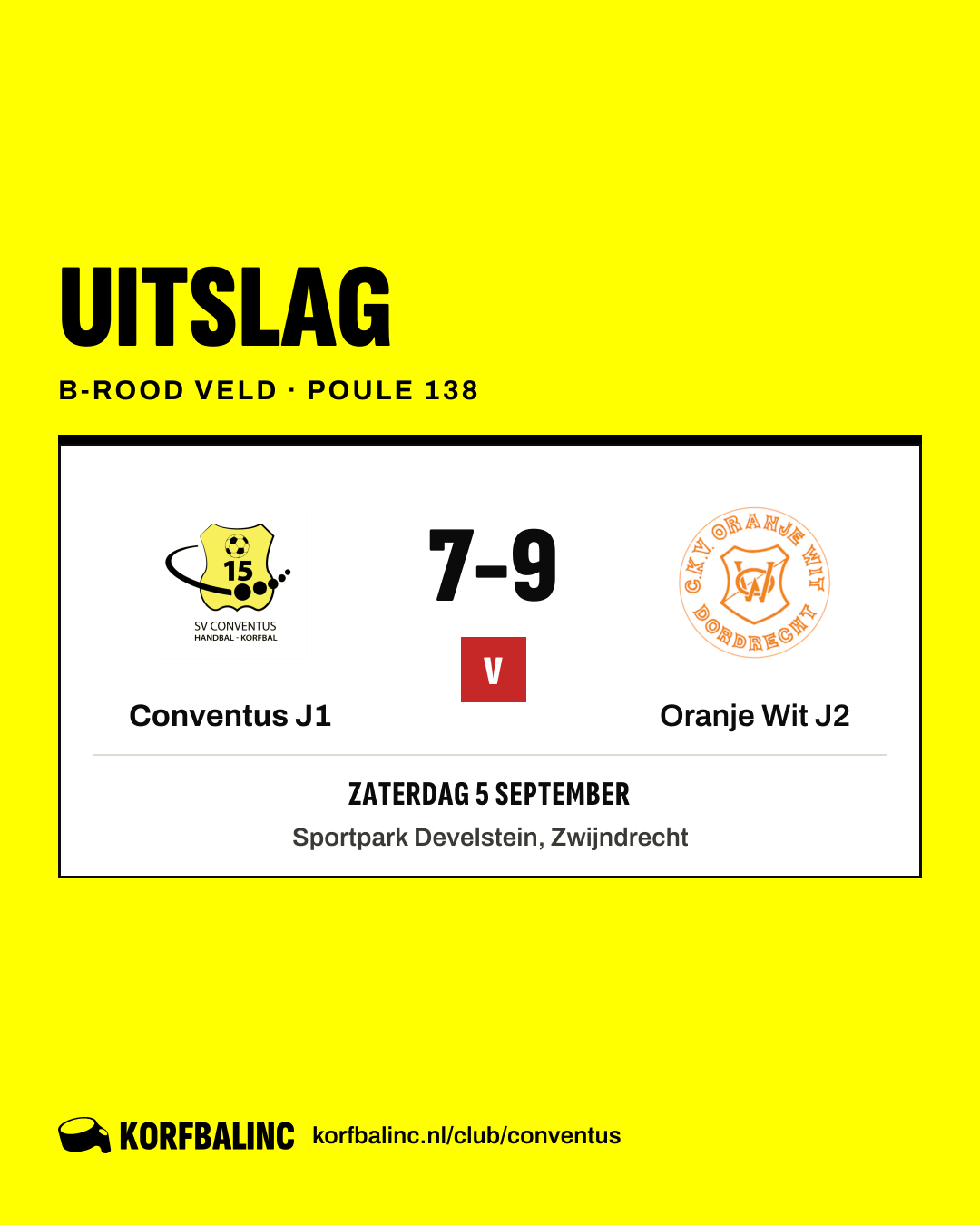 Conventus J1 - Oranje Wit J2