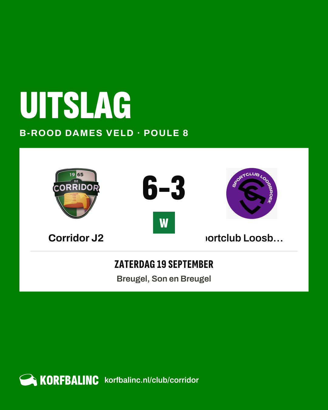 Corridor J2 - Sportclub Loosbroek J2