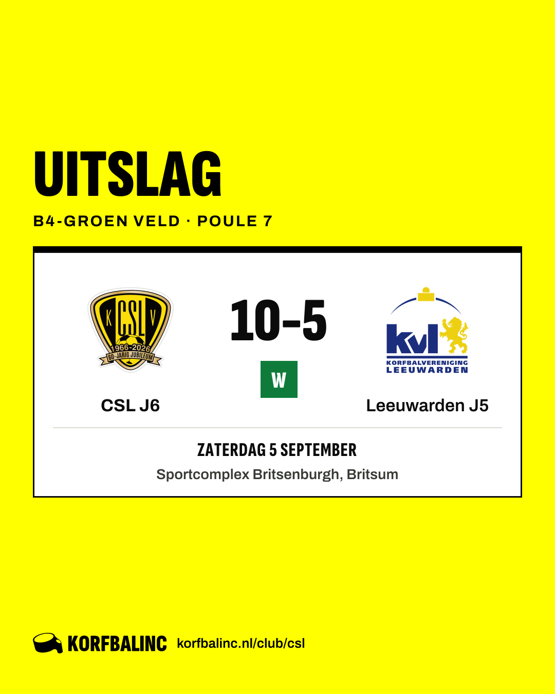 CSL J6 - Leeuwarden J5