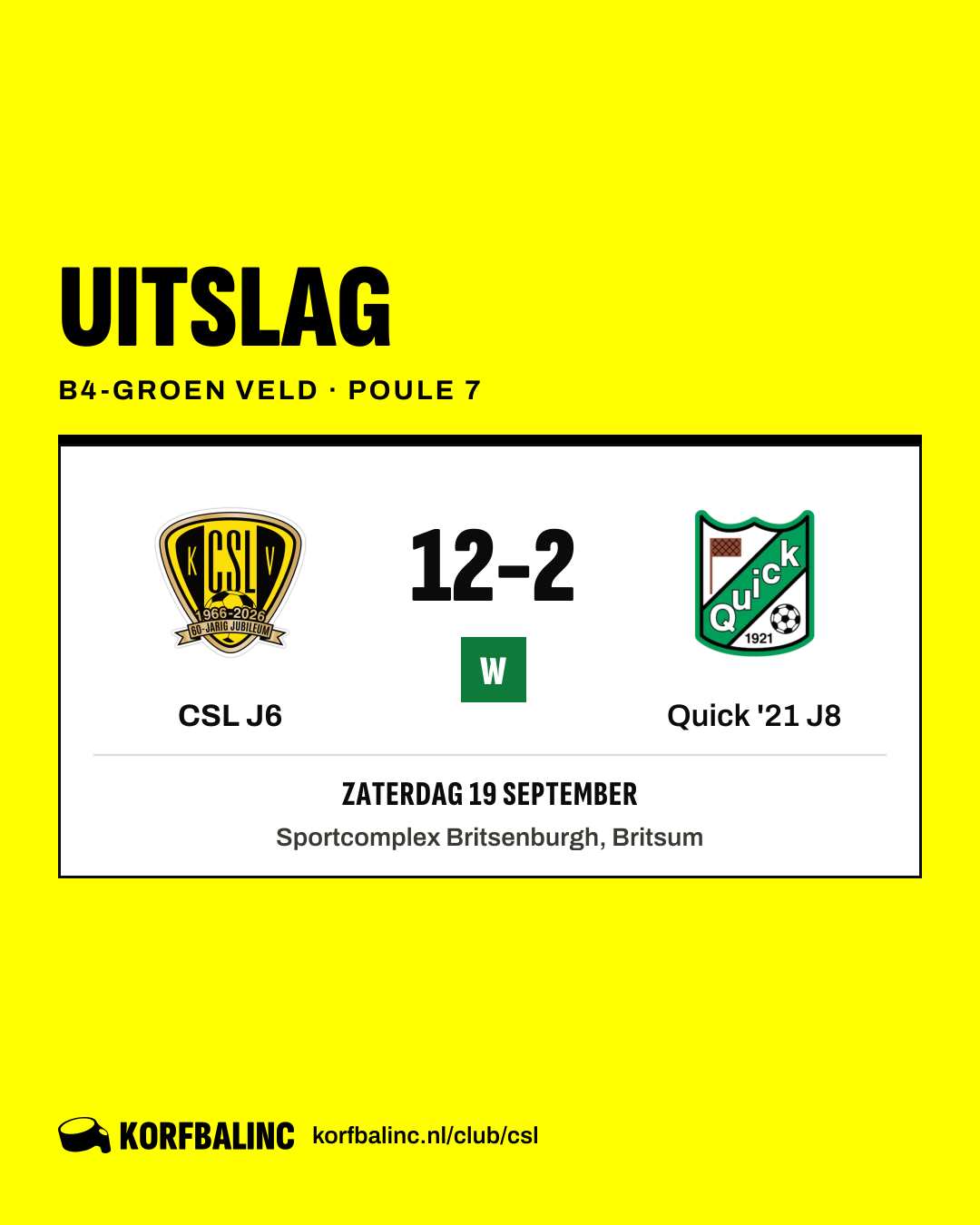 CSL J6 - Quick '21 J8