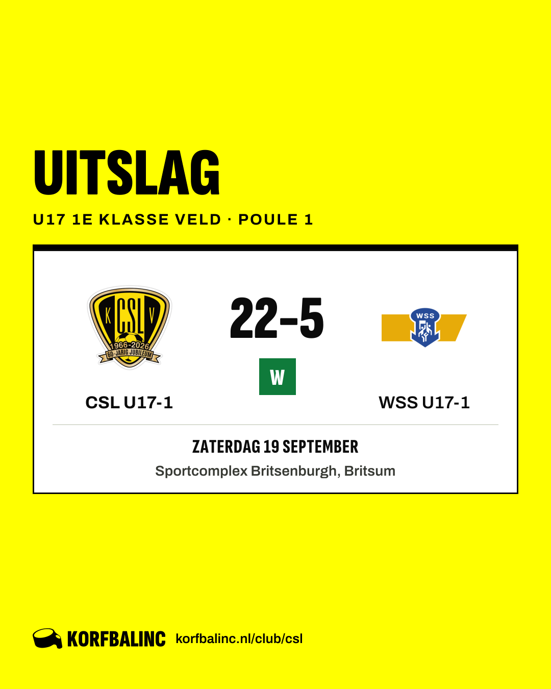 CSL U17-1 - WSS U17-1