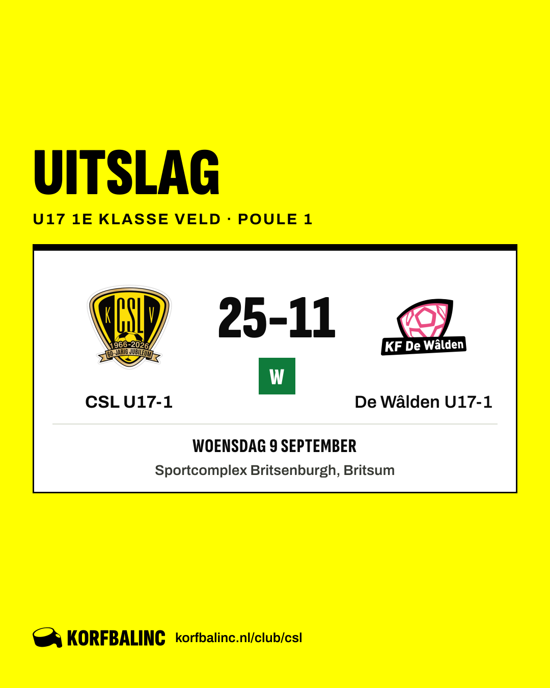 CSL U17-1 - De Wâlden U17-1