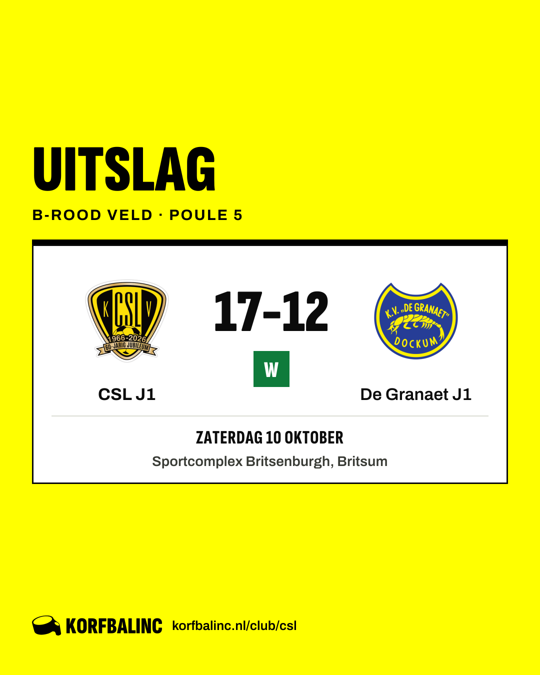 CSL J1 - De Granaet J1