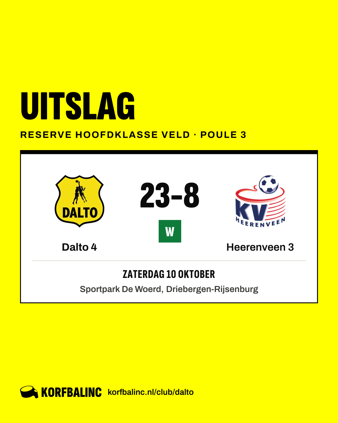 Dalto 4 - Heerenveen 3