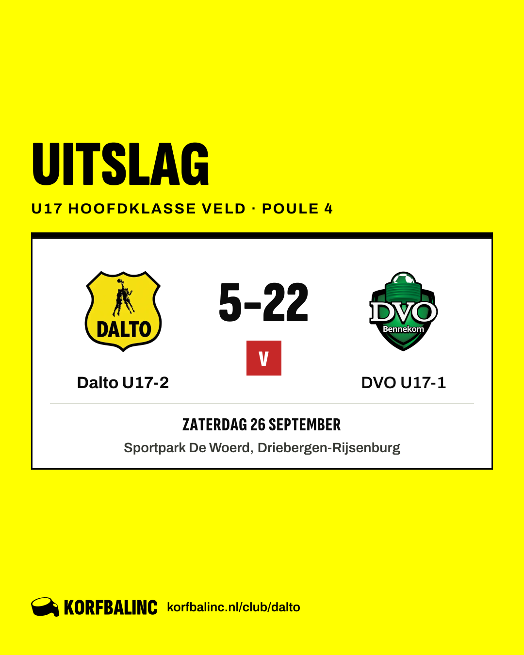 Dalto U17-2 - DVO U17-1