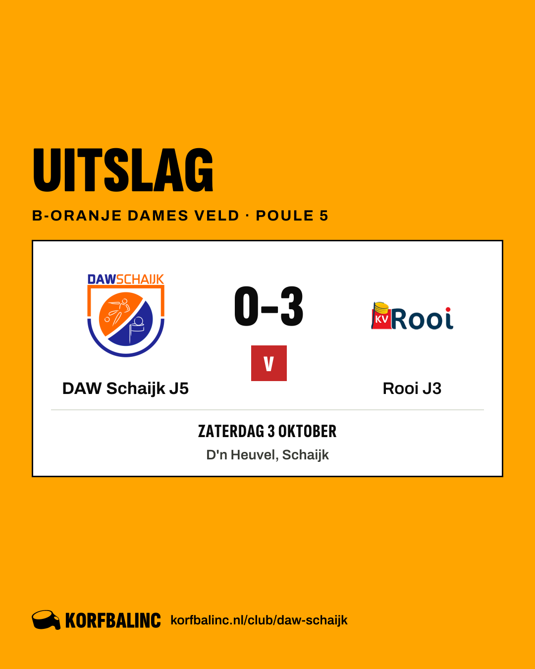 DAW Schaijk J5 - Rooi J3