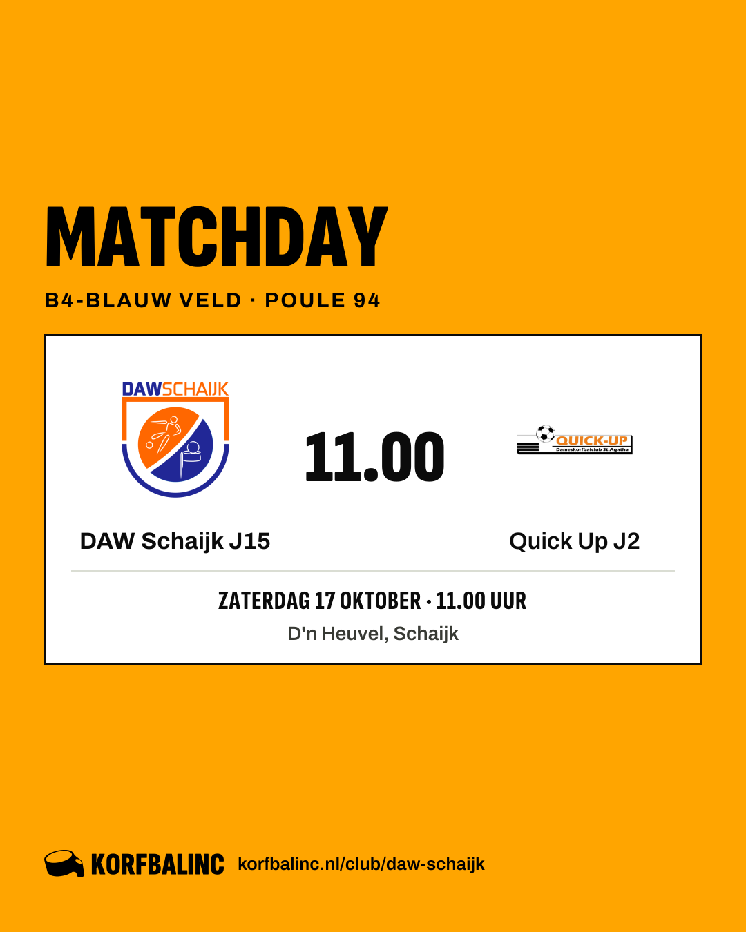DAW Schaijk J15 - Quick Up J2