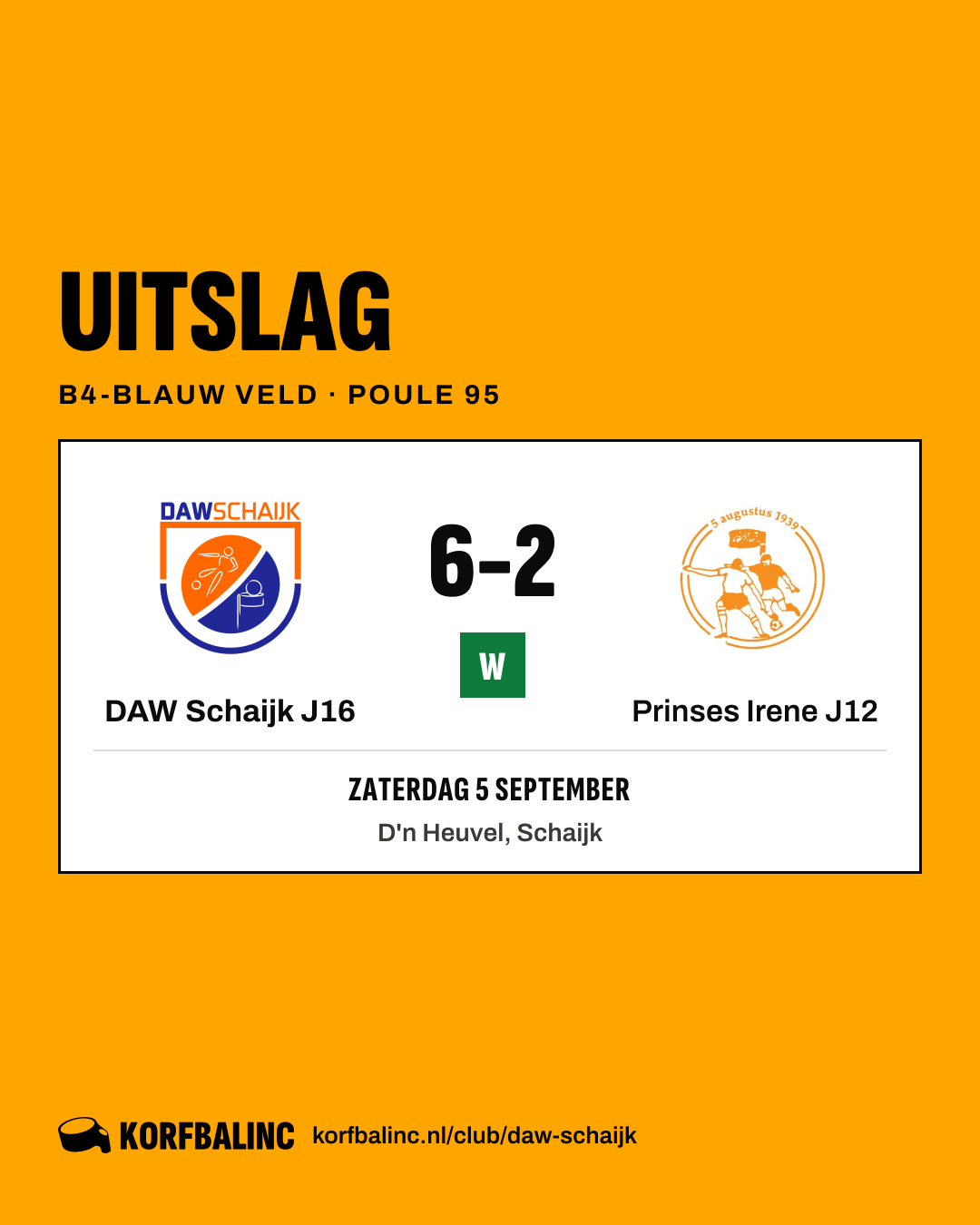 DAW Schaijk J16 - Prinses Irene J12