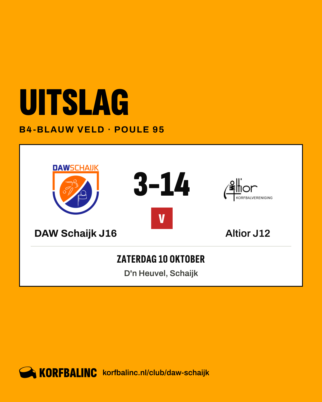 DAW Schaijk J16 - Altior J12