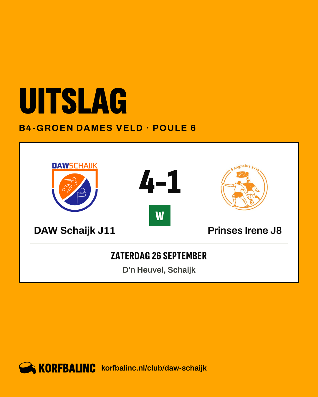 DAW Schaijk J11 - Prinses Irene J8