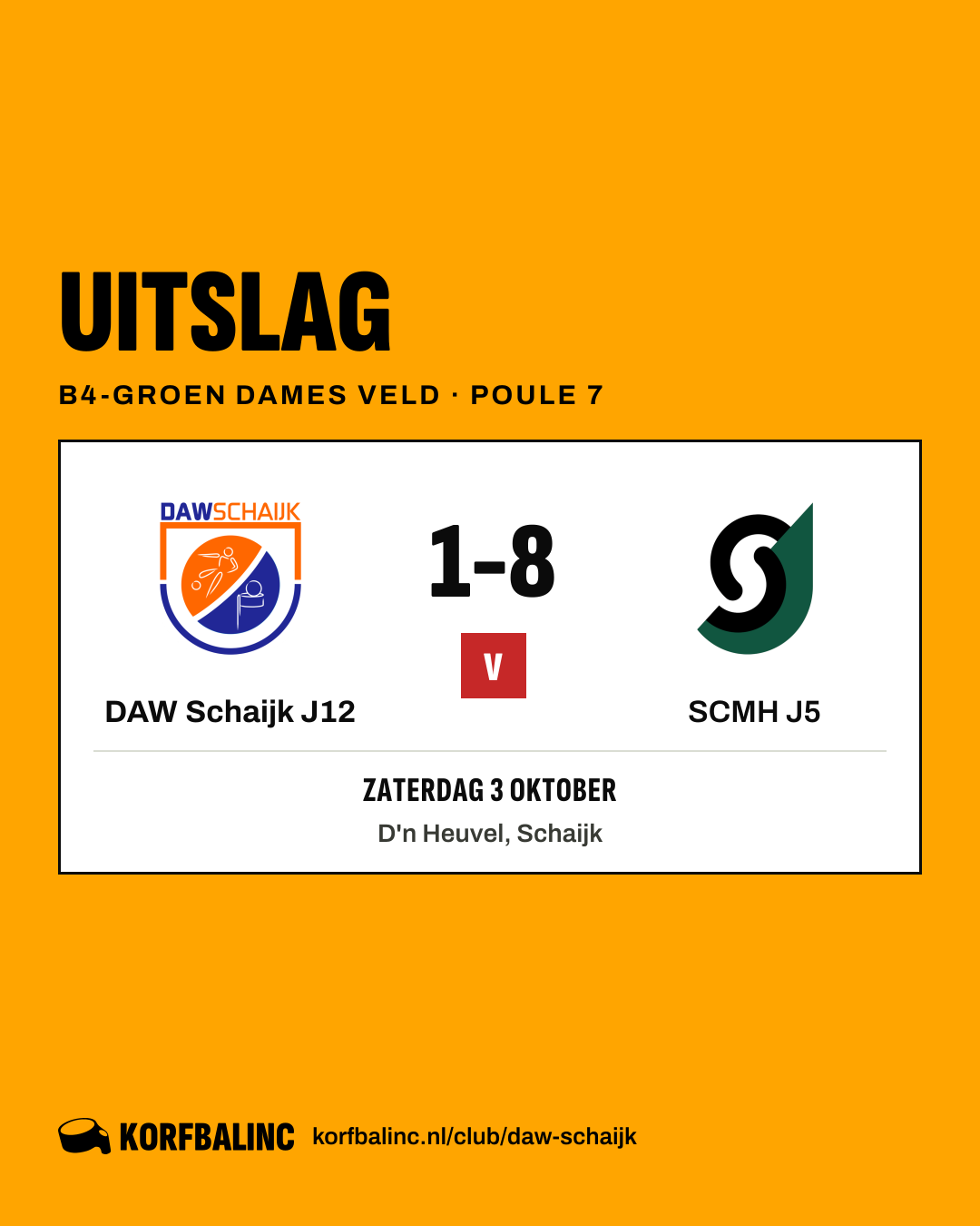 DAW Schaijk J12 - SCMH J5