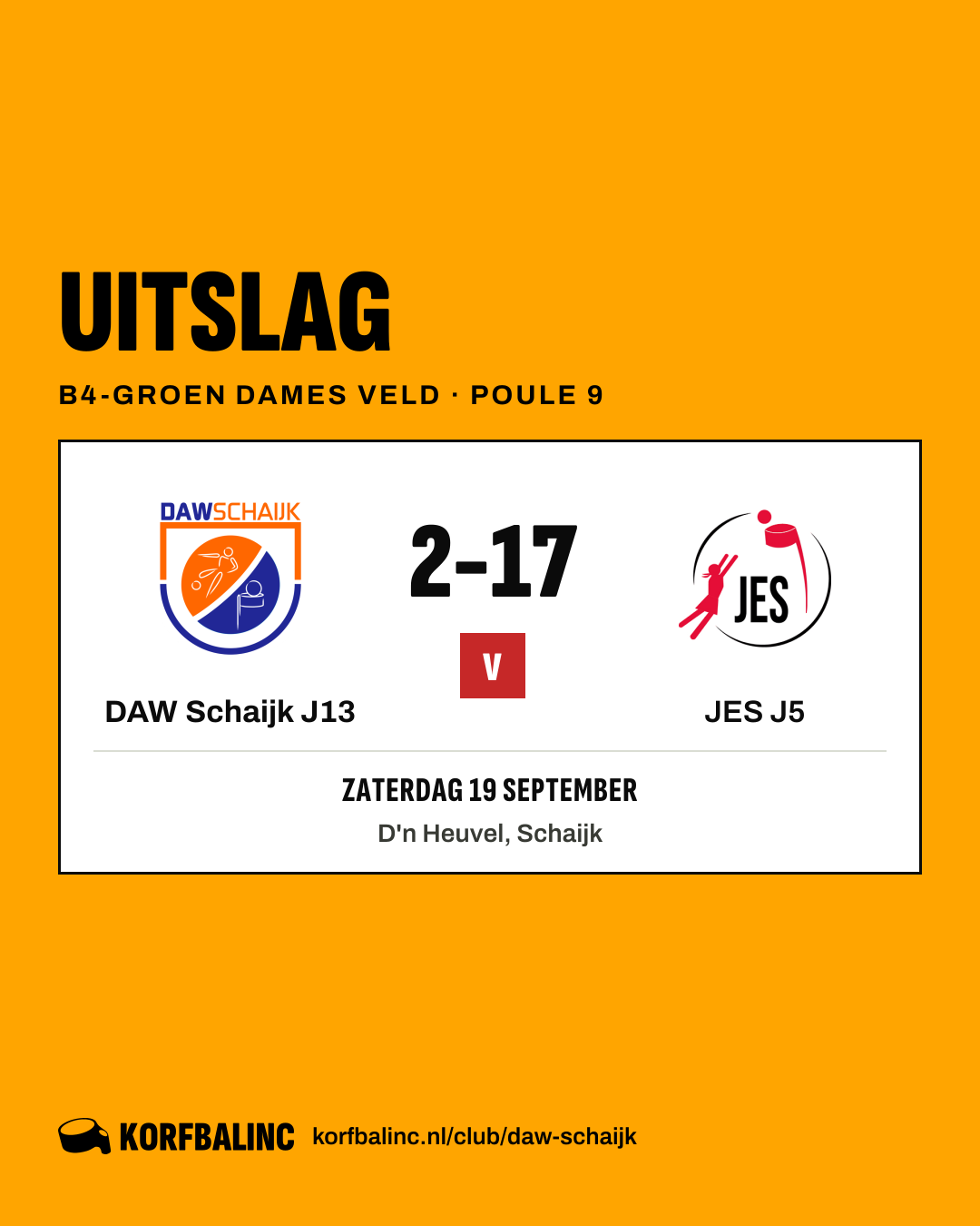 DAW Schaijk J13 - JES J5