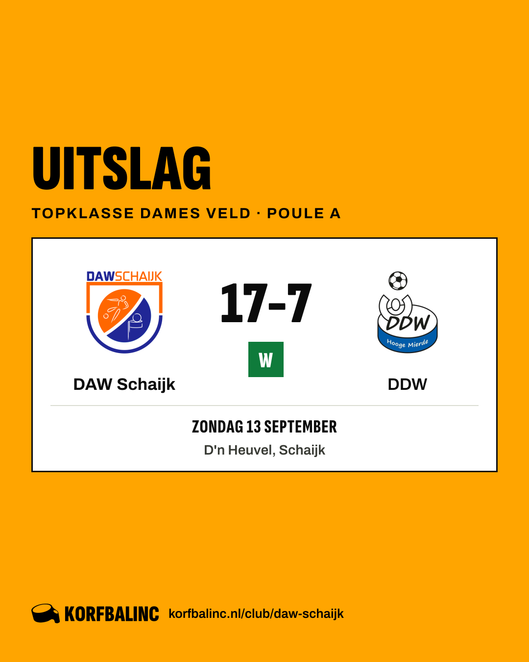 DAW Schaijk - DDW