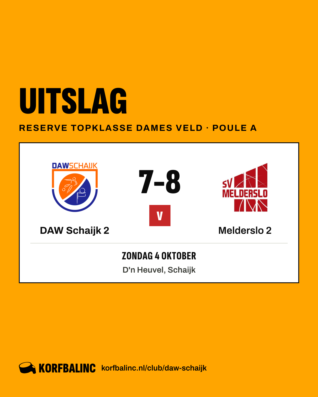 DAW Schaijk 2 - Melderslo 2
