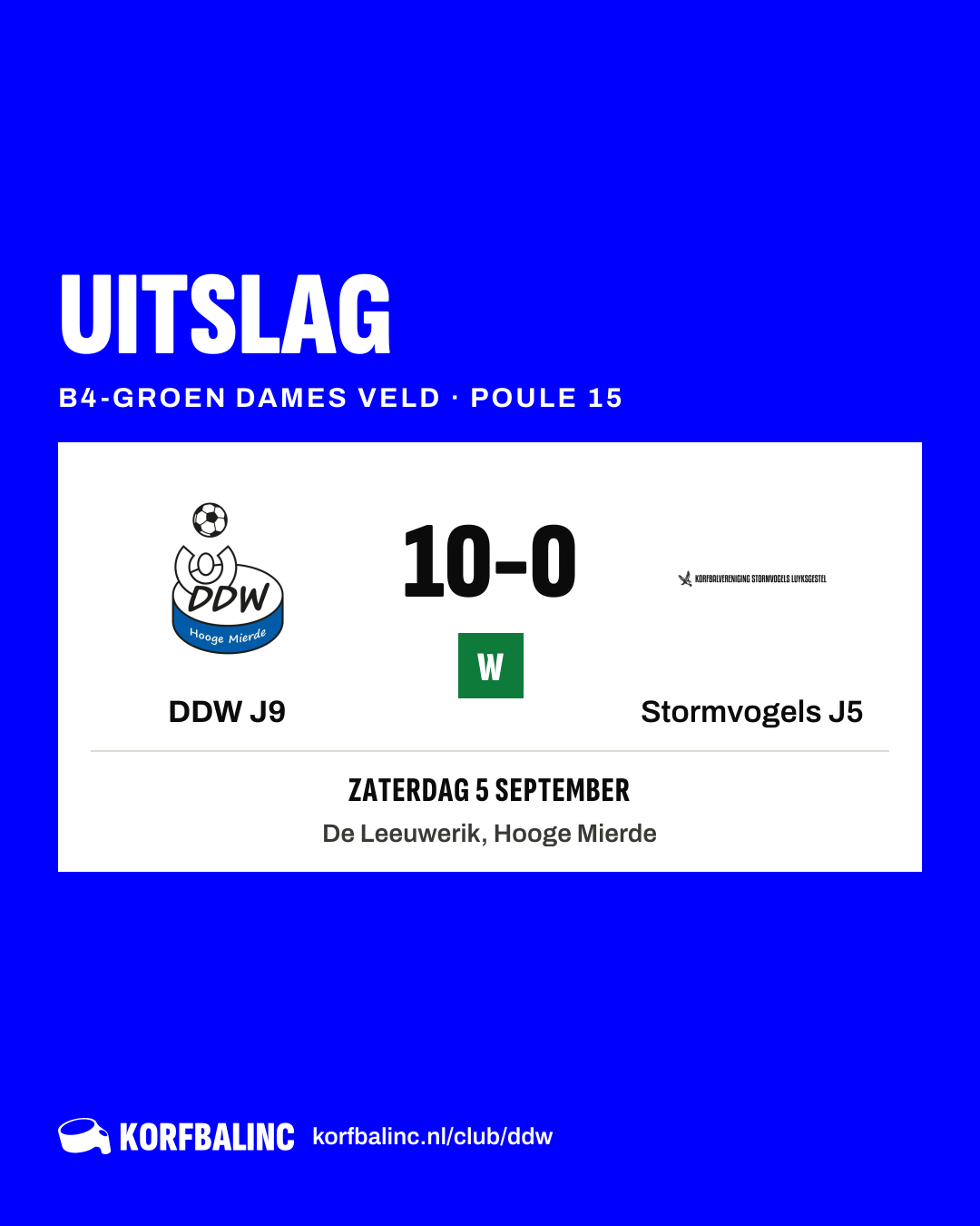 DDW J9 - Stormvogels J5