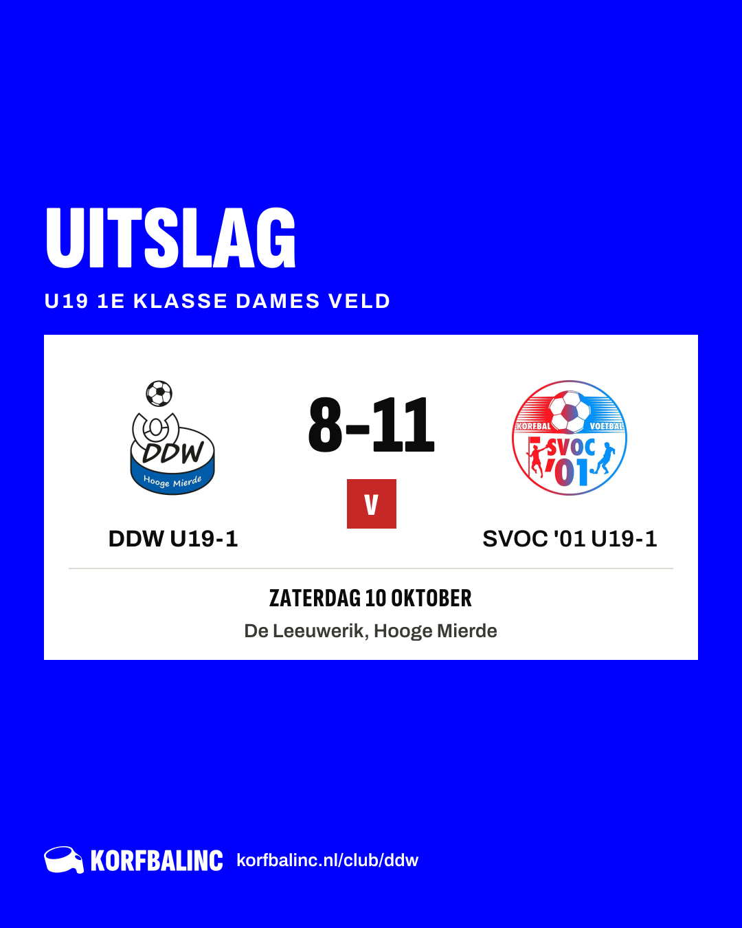 DDW U19-1 - SVOC '01 U19-1