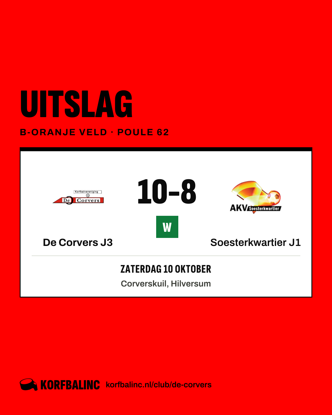 De Corvers J3 - Soesterkwartier J1