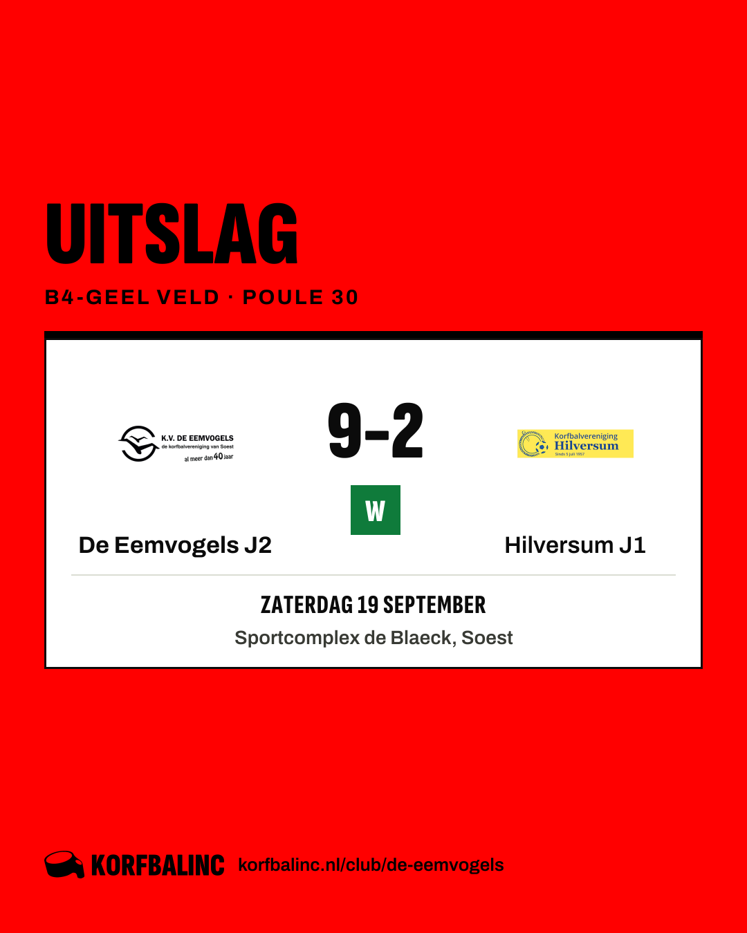 De Eemvogels J2 - Hilversum J1