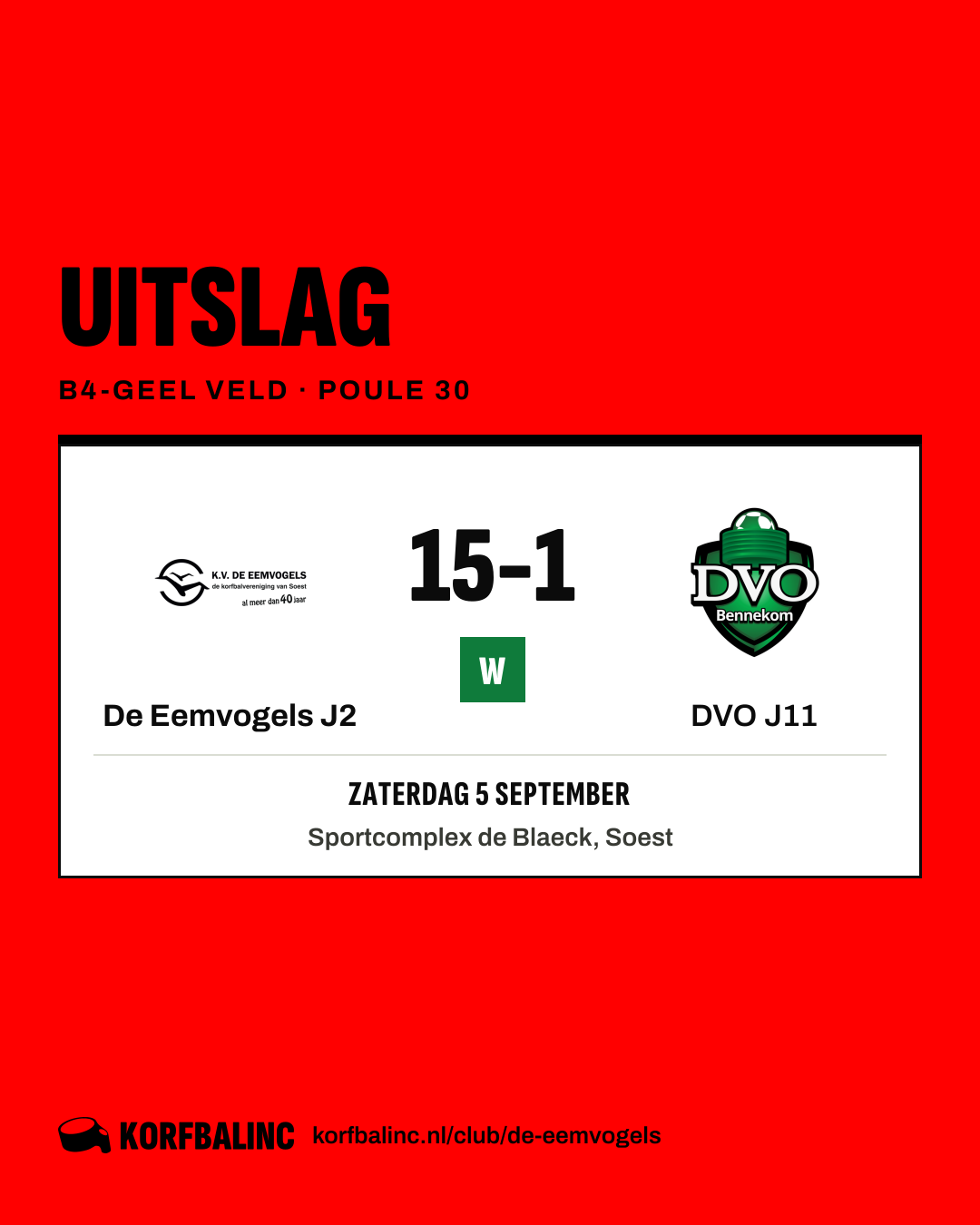 De Eemvogels J2 - DVO J11