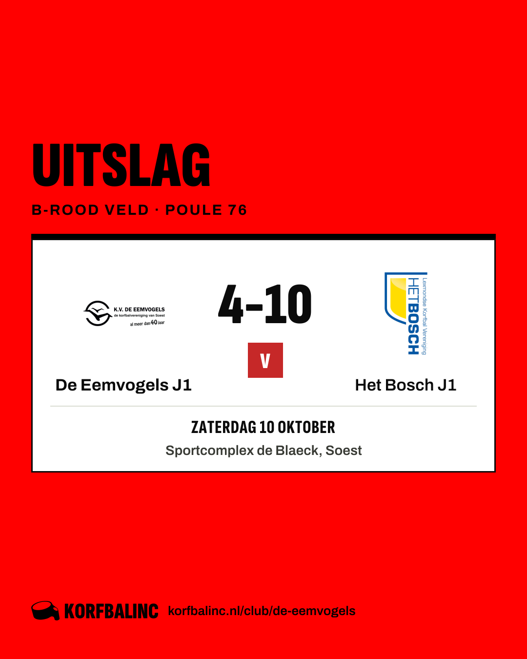 De Eemvogels J1 - Het Bosch J1