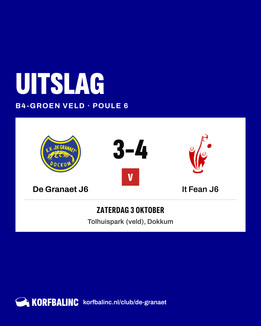 De Granaet J6 - It Fean J6