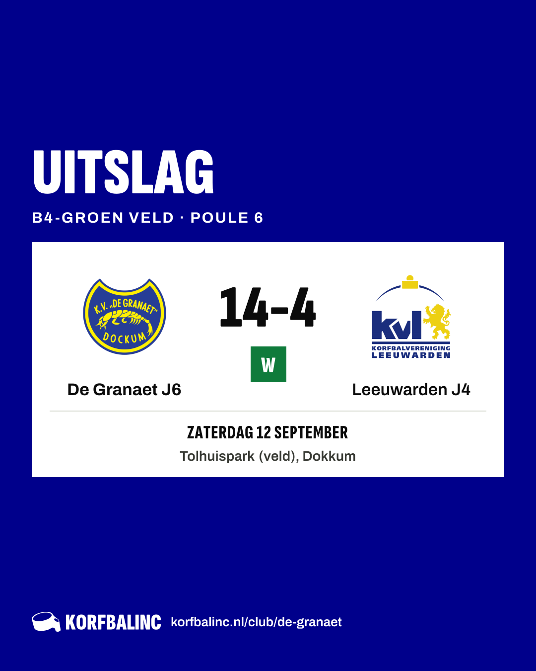 De Granaet J6 - Leeuwarden J4