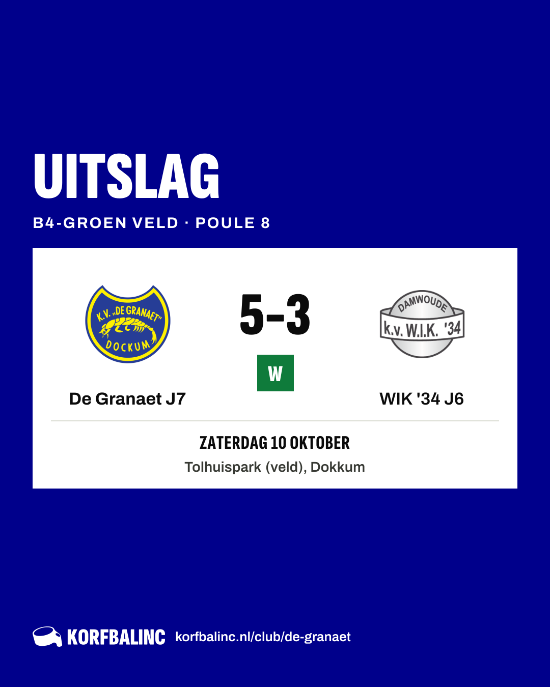 De Granaet J7 - WIK '34 J6