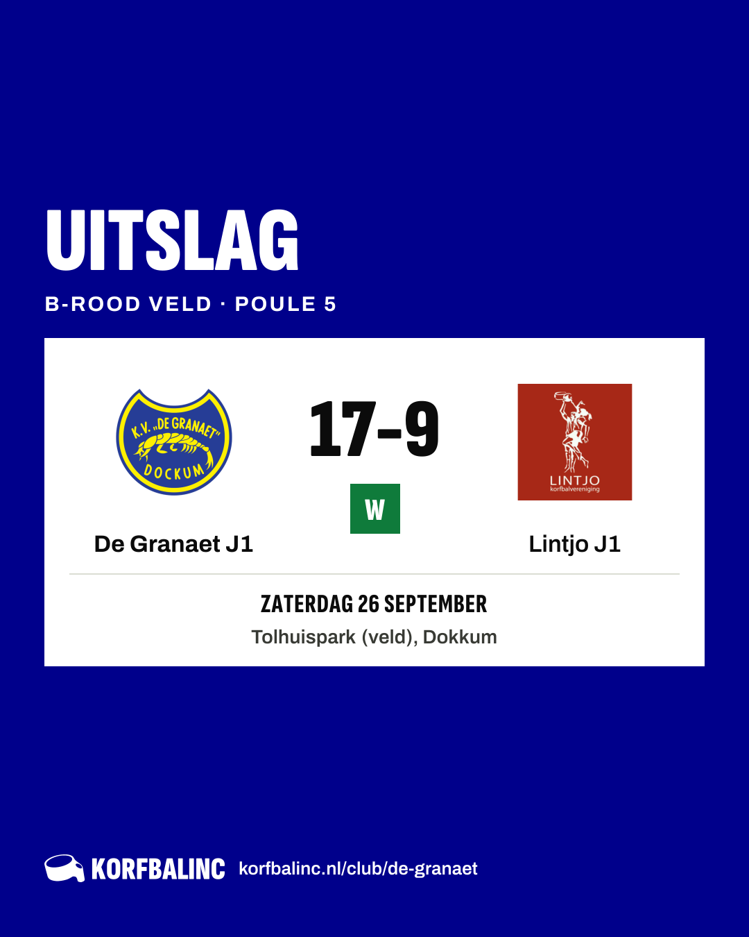 De Granaet J1 - Lintjo J1