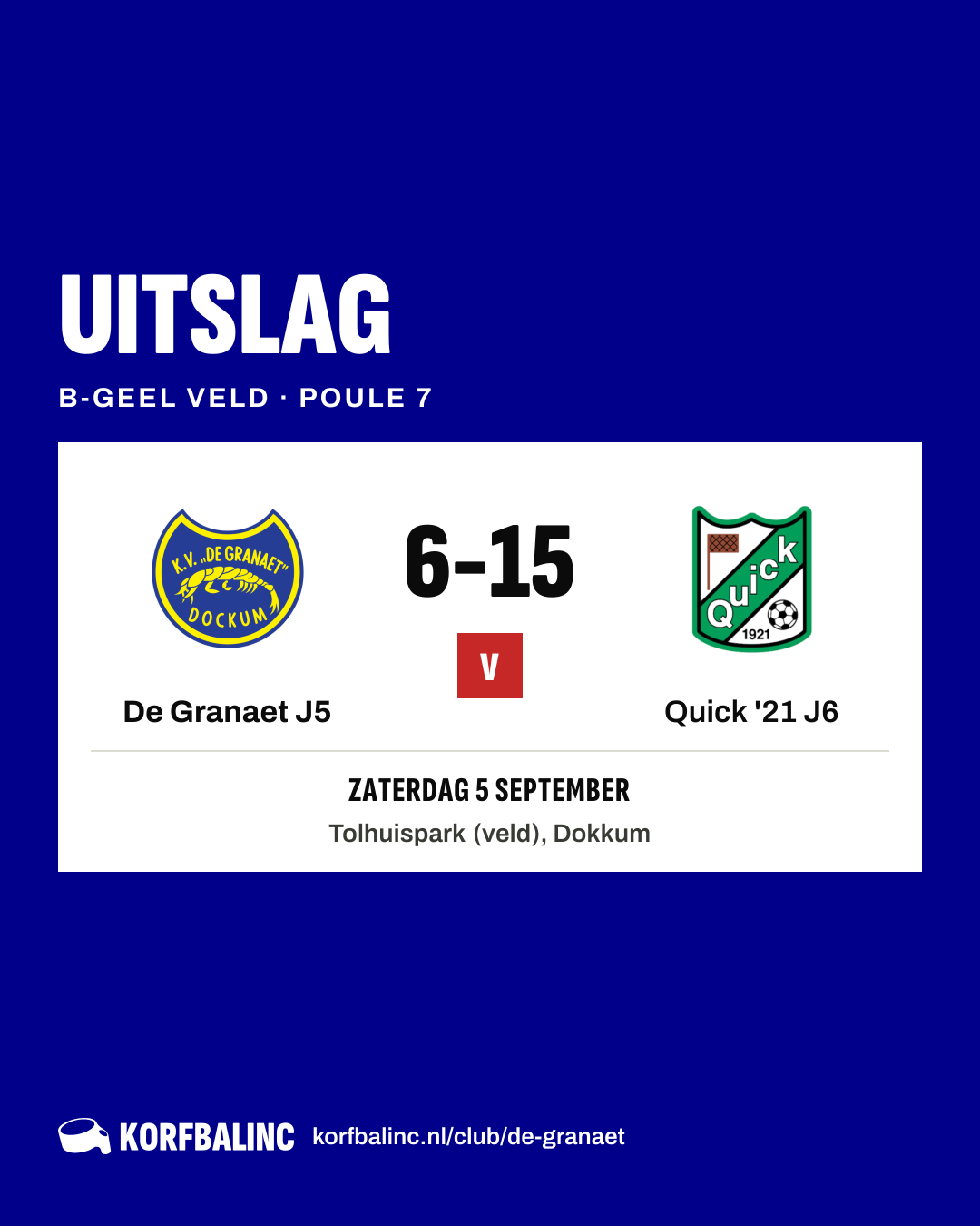 De Granaet J5 - Quick '21 J6