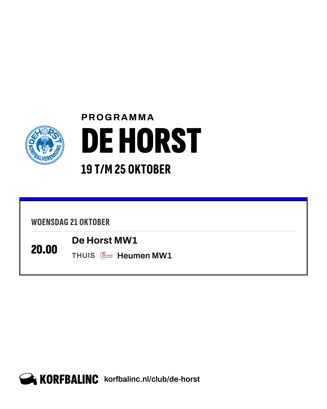 Uitslagen De Horst