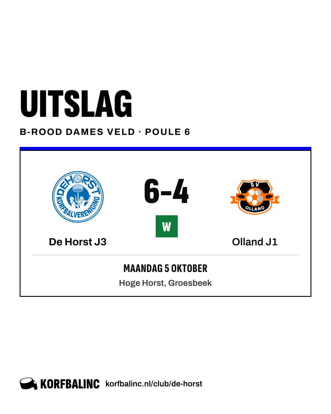 De Horst J3 - Olland J1