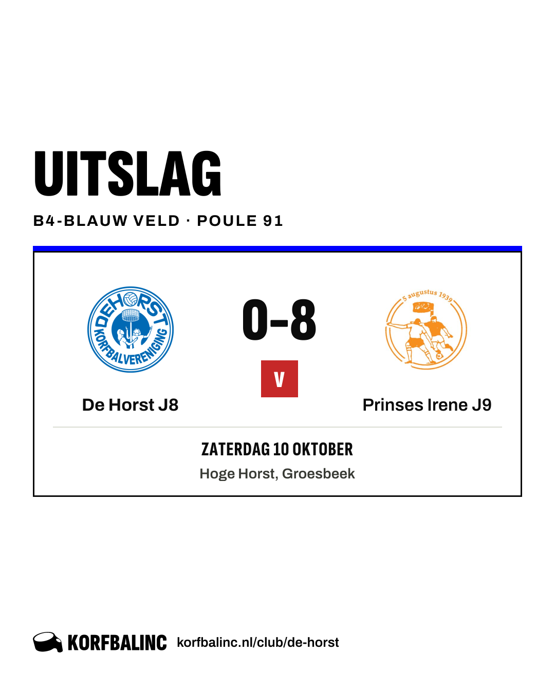 De Horst J8 - Prinses Irene J9