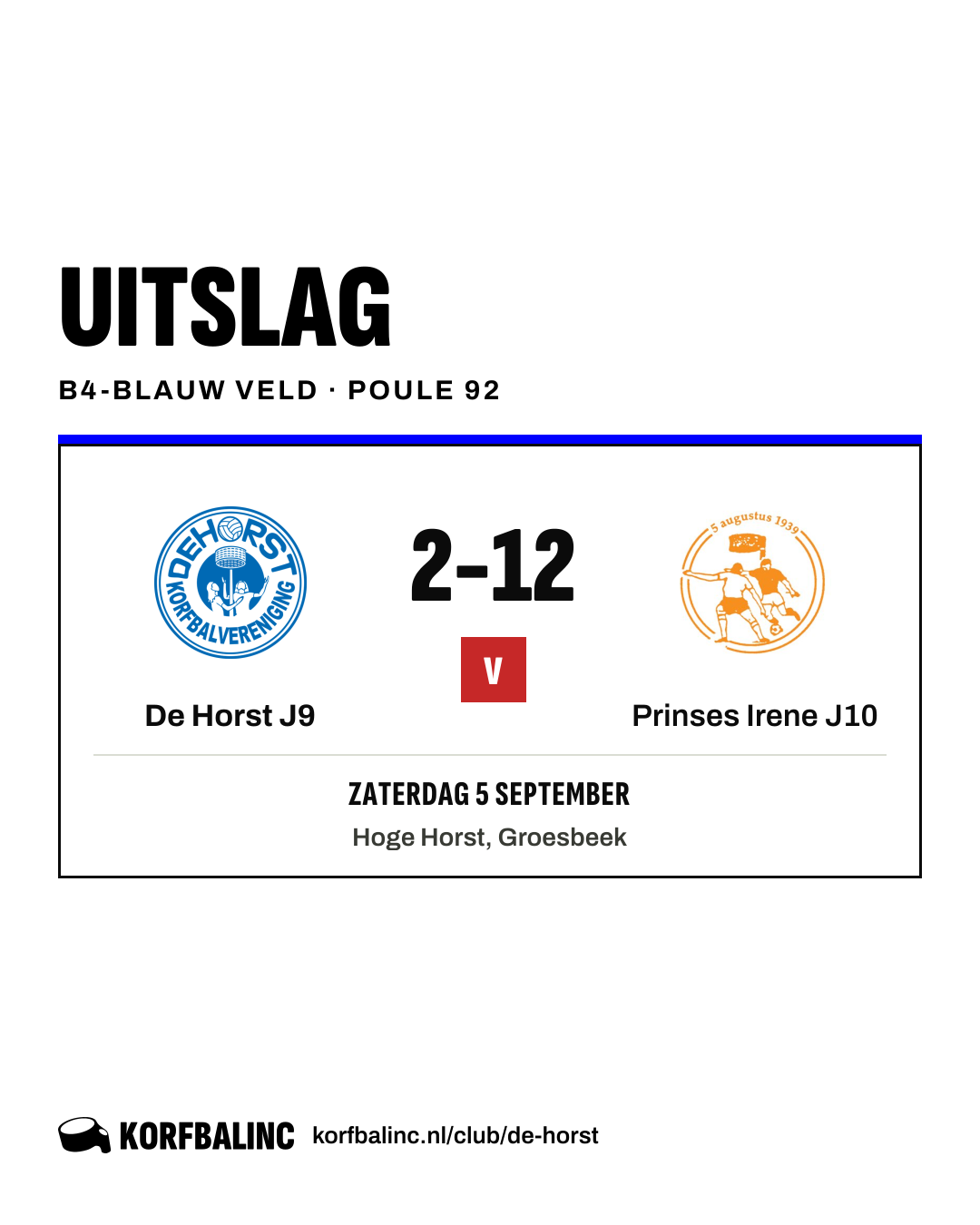 De Horst J9 - Prinses Irene J10