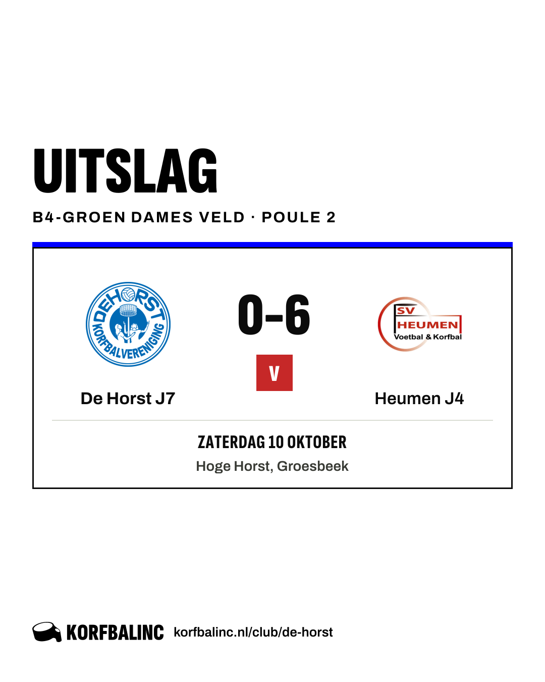 De Horst J7 - Heumen J4