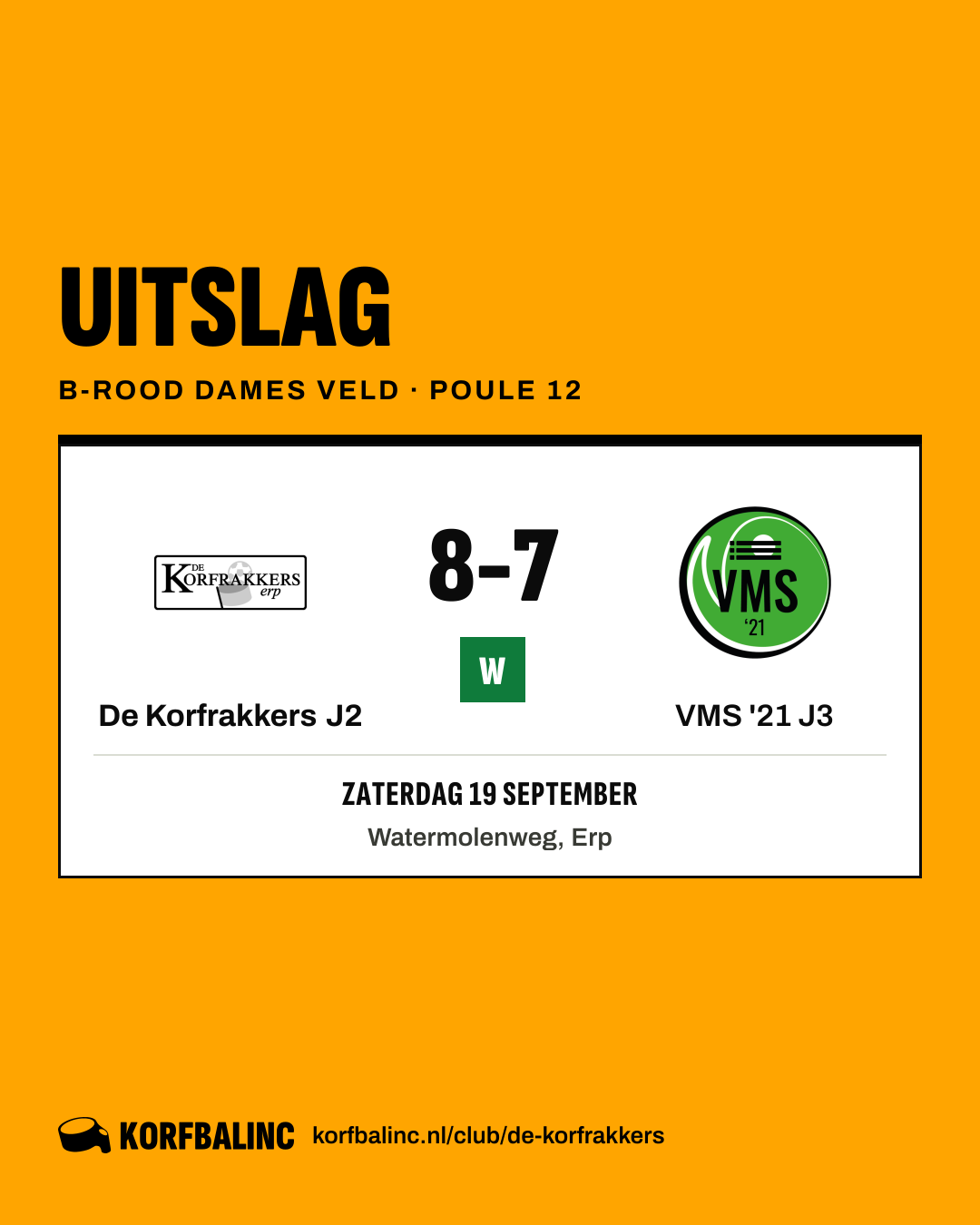 De Korfrakkers J2 - VMS '21 J3