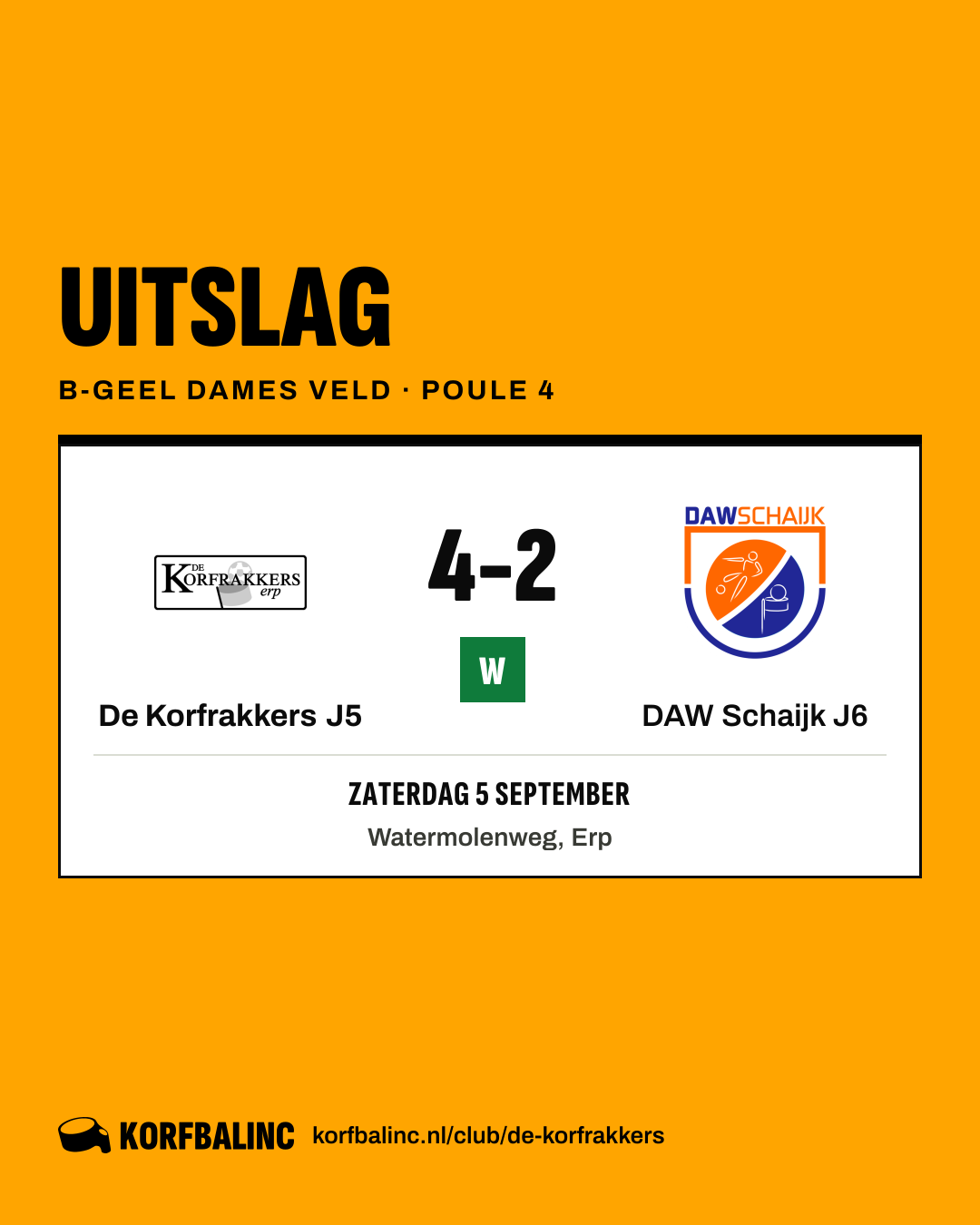 De Korfrakkers J5 - DAW Schaijk J6