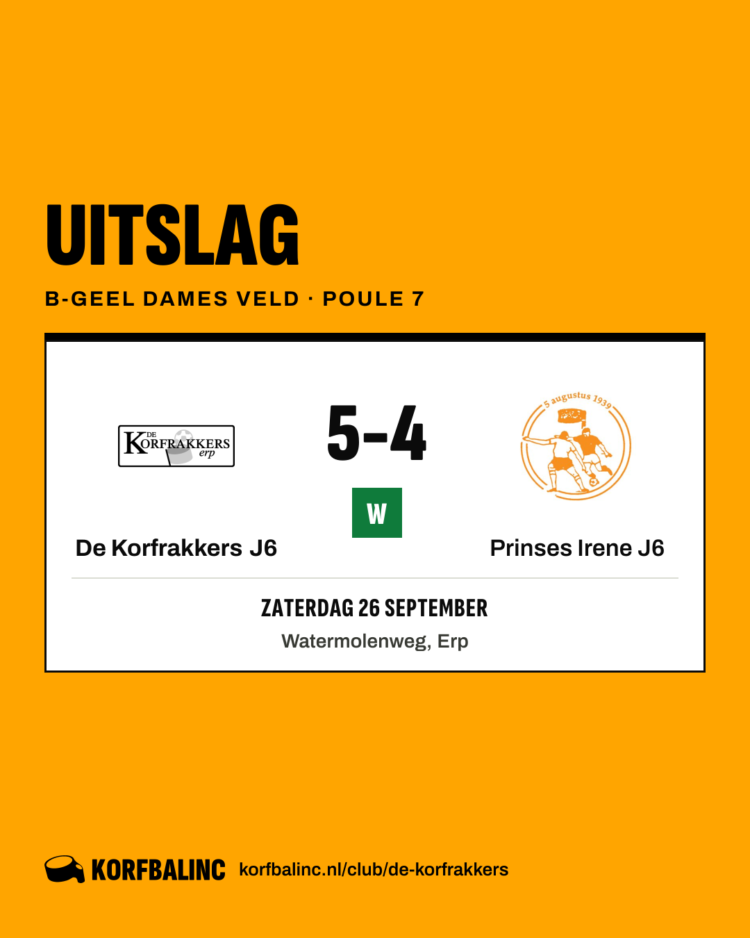 De Korfrakkers J6 - Prinses Irene J6