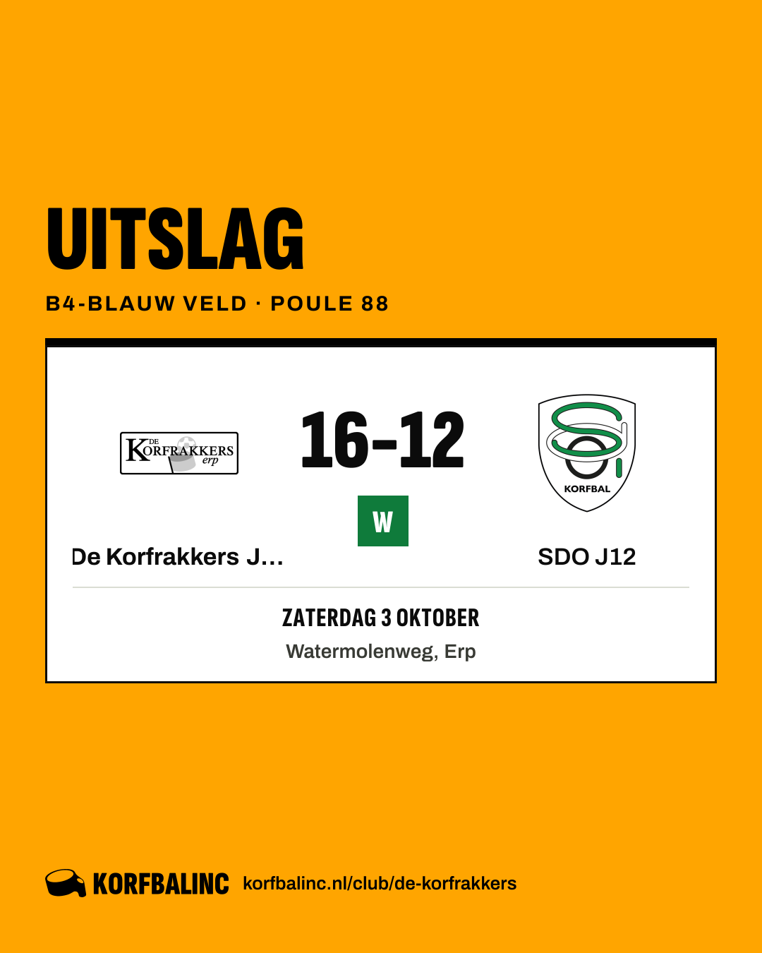 De Korfrakkers J14 - SDO J12