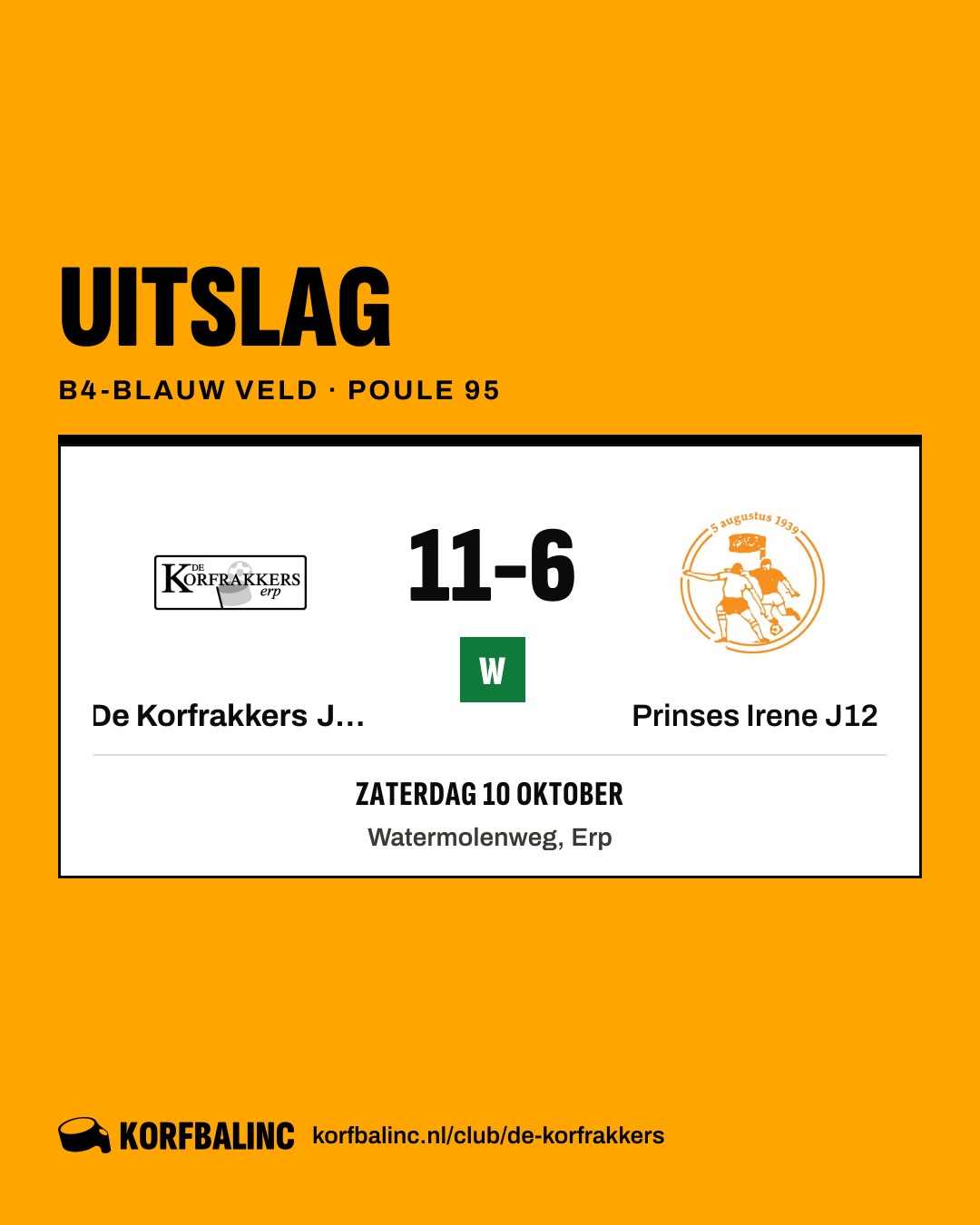 De Korfrakkers J15 - Prinses Irene J12