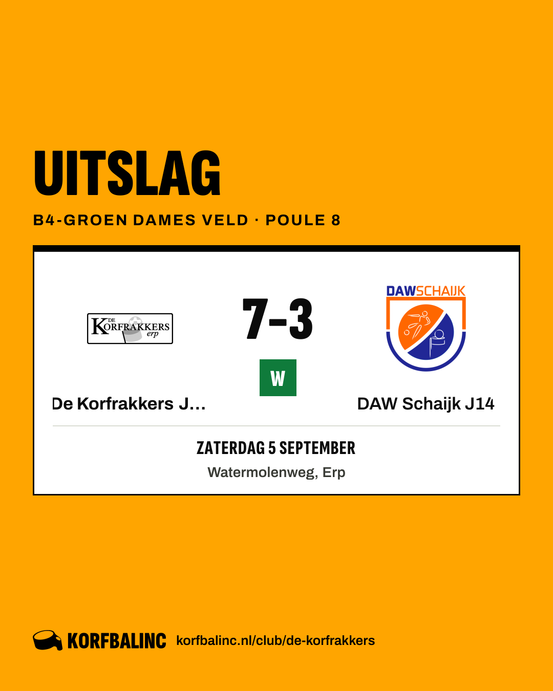 De Korfrakkers J13 - DAW Schaijk J14