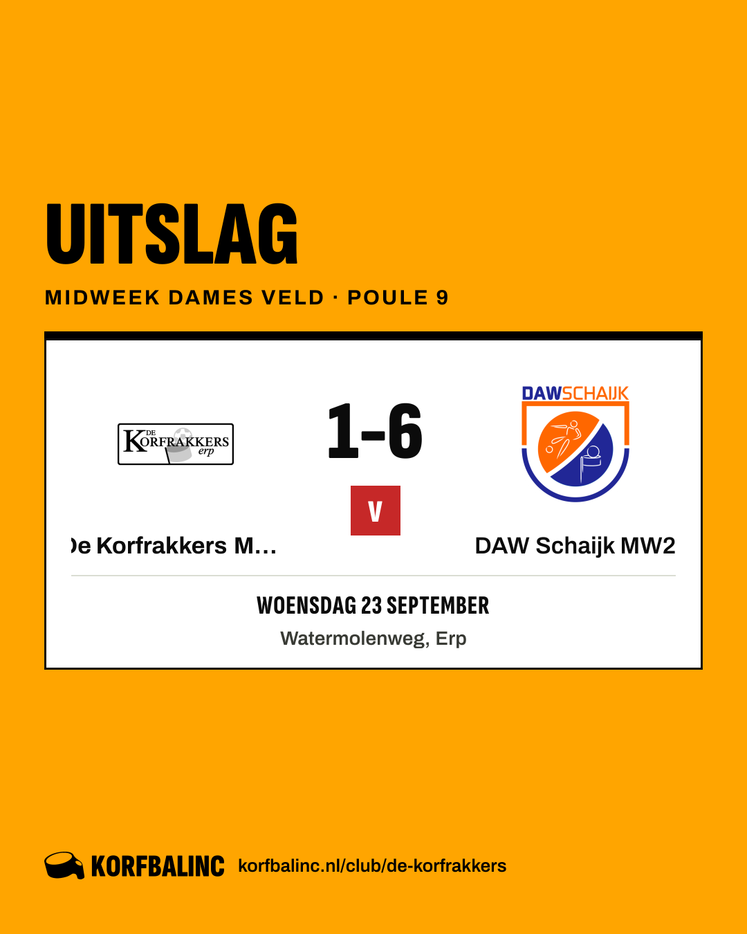 De Korfrakkers MW1 - DAW Schaijk MW2