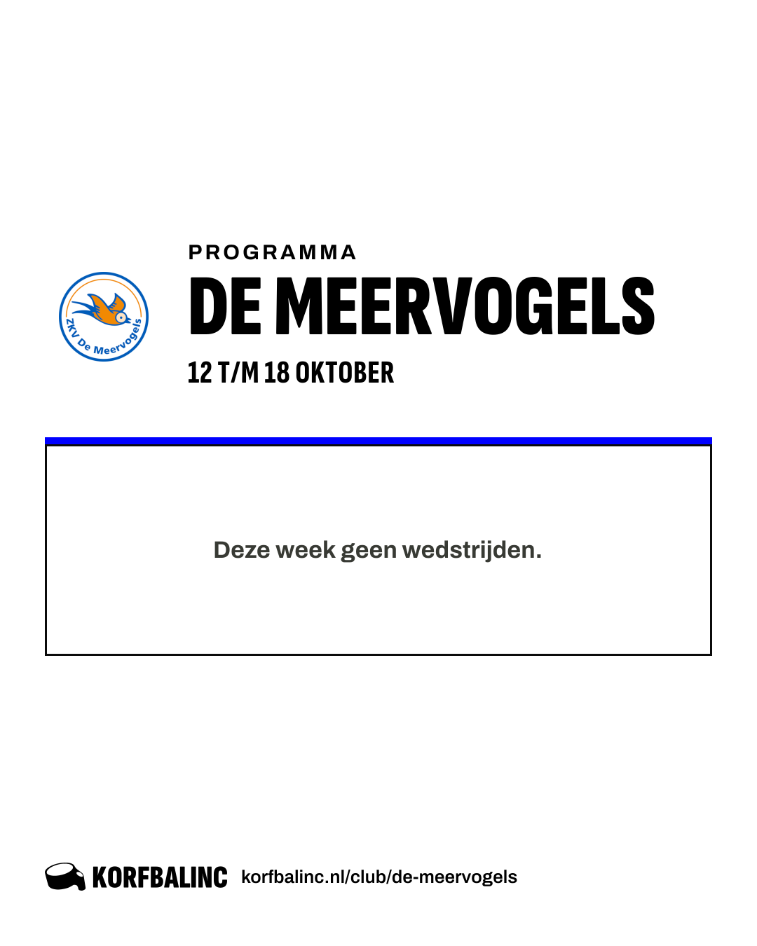 Uitslagen De Meervogels