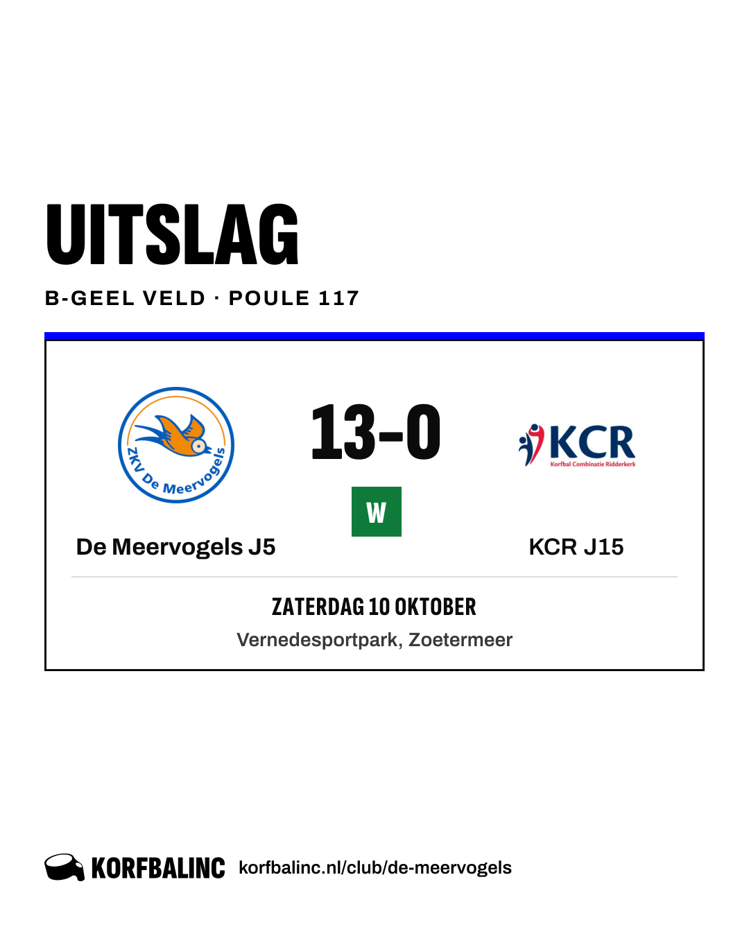 De Meervogels J5 - KCR J15