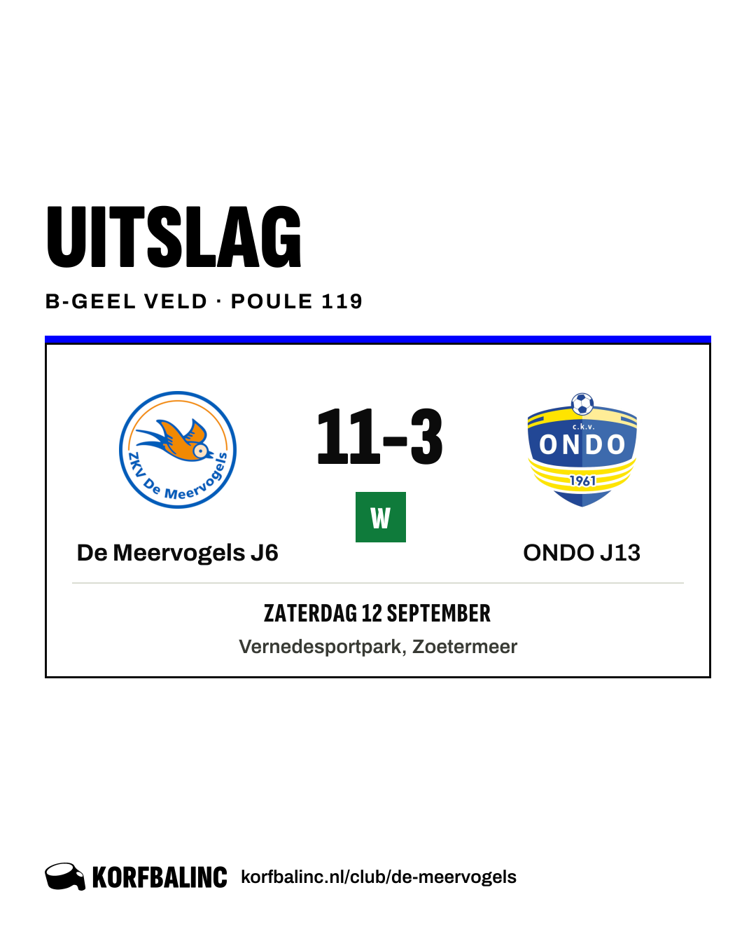 De Meervogels J6 - ONDO J13