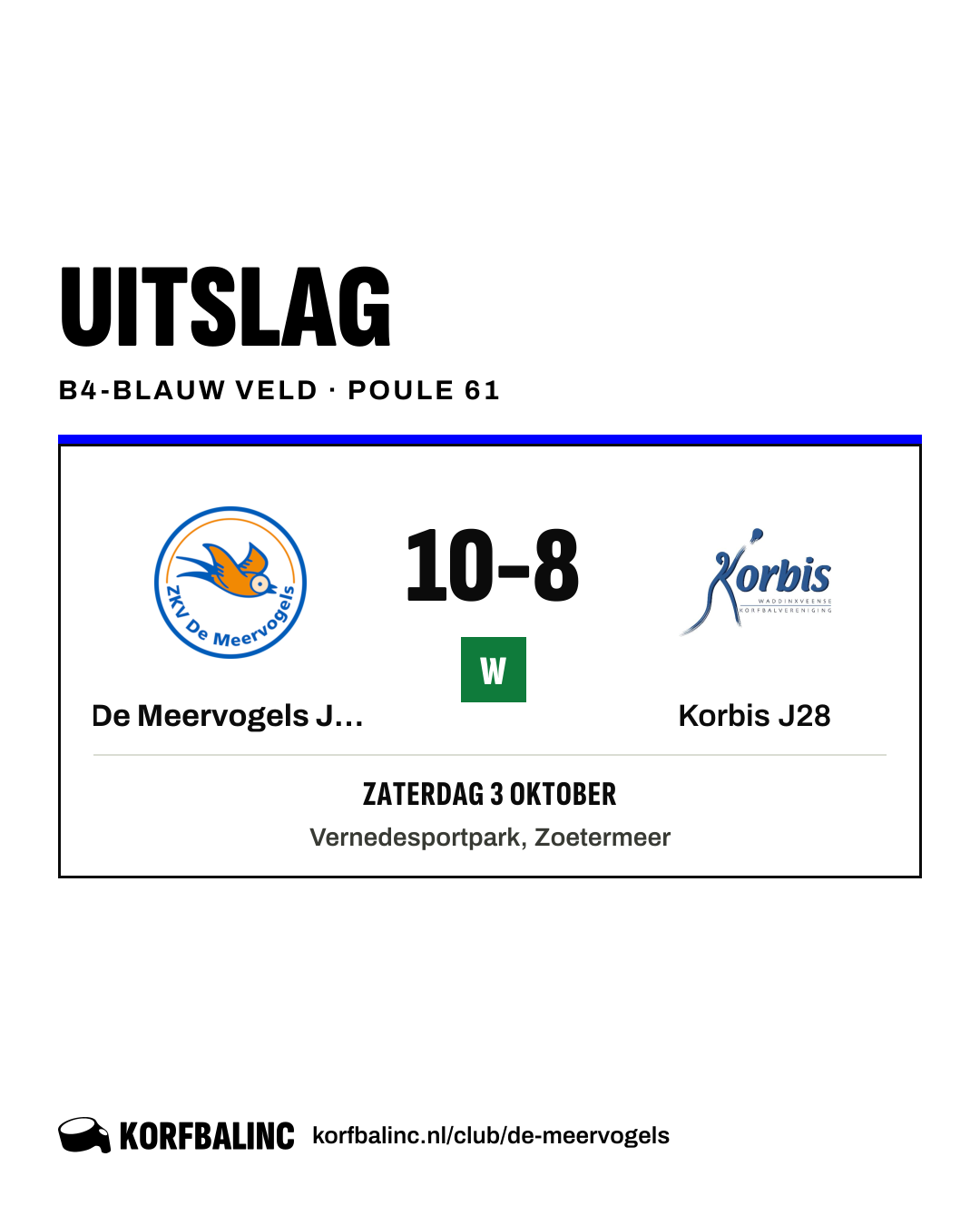 De Meervogels J10 - Korbis J28