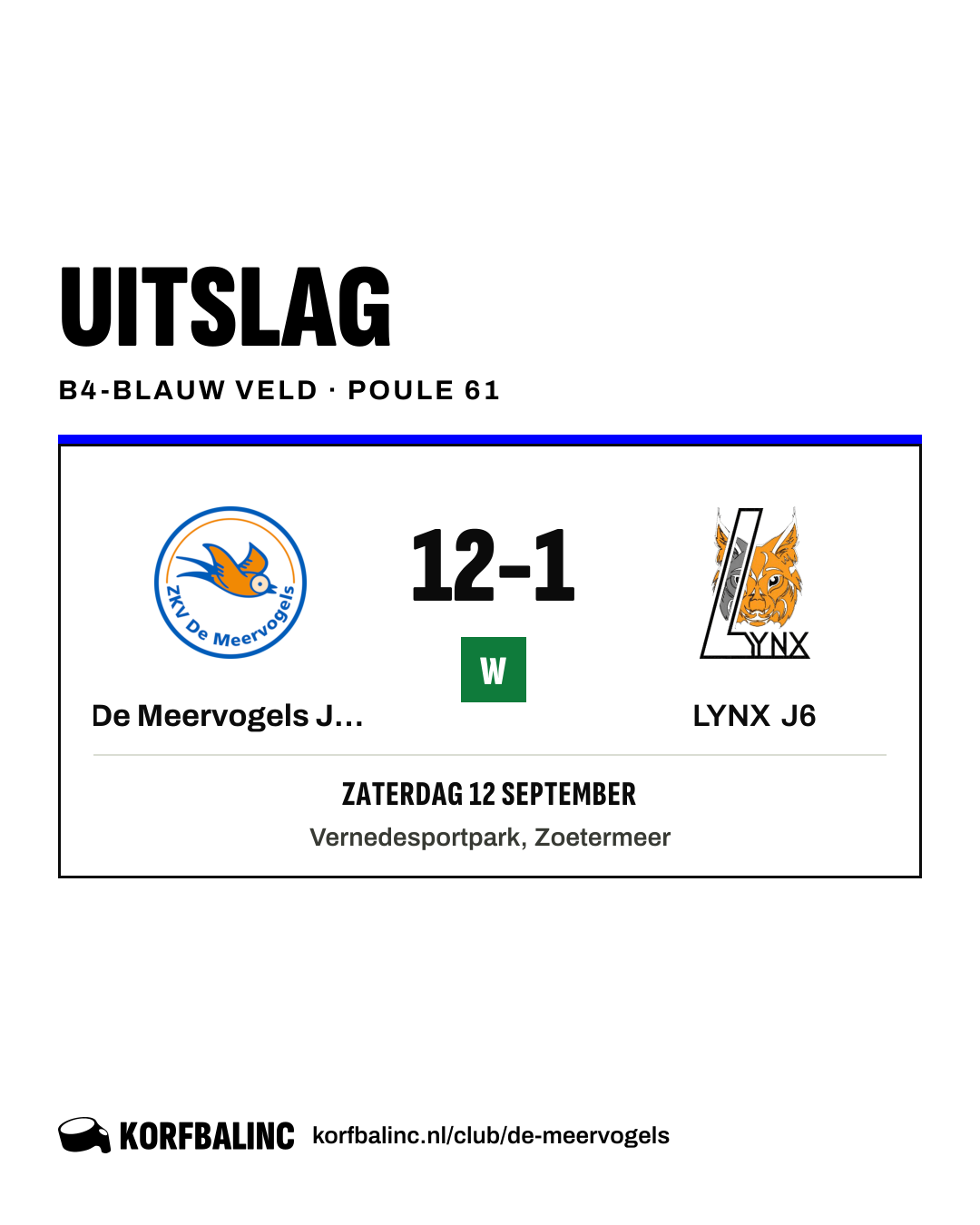 De Meervogels J10 - LYNX J6