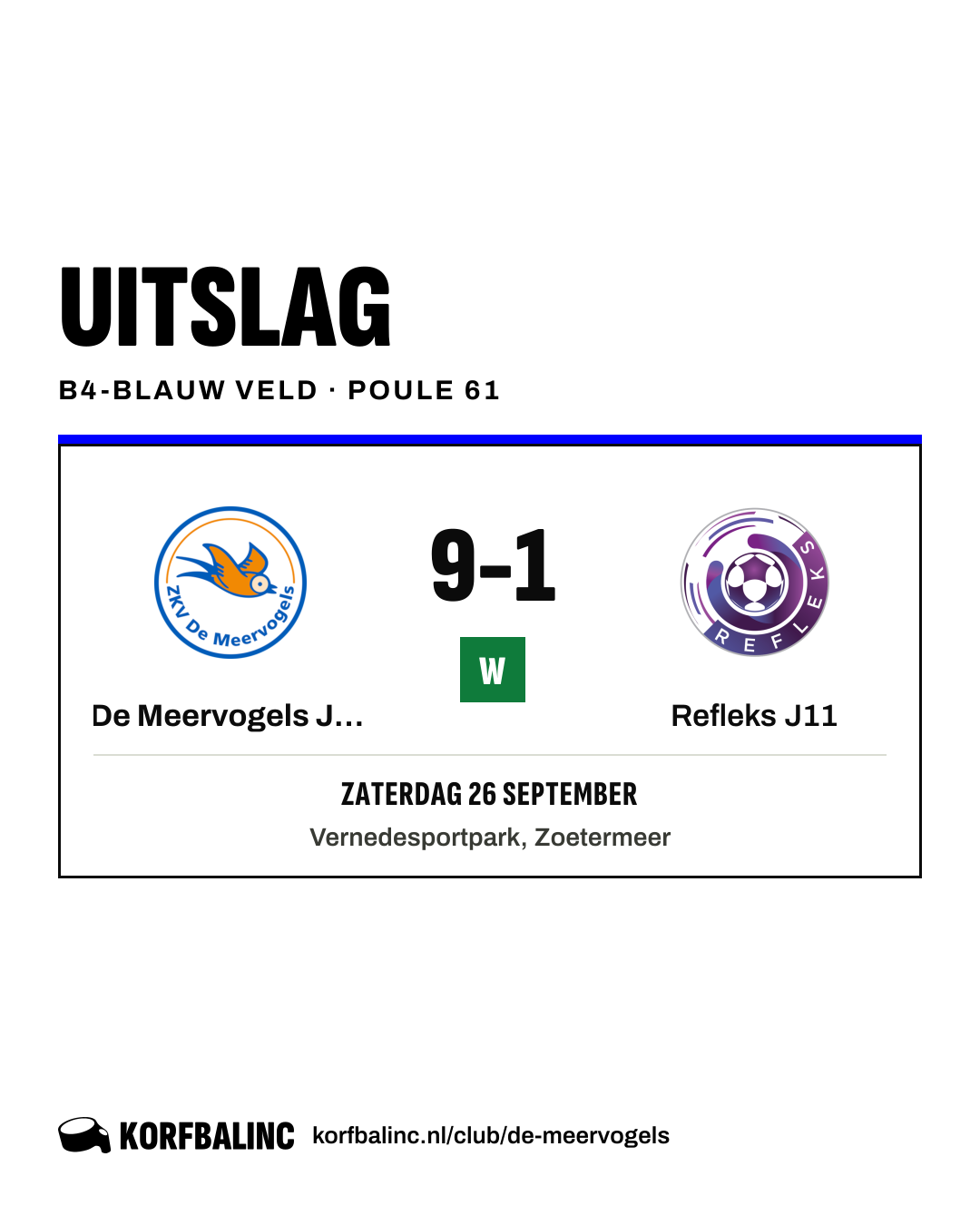 De Meervogels J10 - Refleks J11